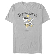 Men's Betty Boop New Year's Retro Pop the Bubbly  Adult T-Shirt