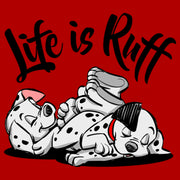 Men's One Hundred and One Dalmatians Life is Ruff  Adult T-Shirt