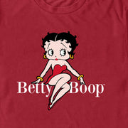 Men's Betty Boop Seated Logo  Adult T-Shirt