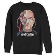 Men's Star Trek: The Next Generation Geometric Captain Jean Luc Picard Borg  Adult Sweatshirt