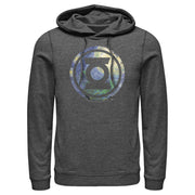 Men's Justice League Green Lantern Starry Night Logo  Adult Pull Over Hoodie