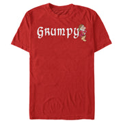 Men's Snow White and the Seven Dwarves Grumpy Name Logo  Adult T-Shirt