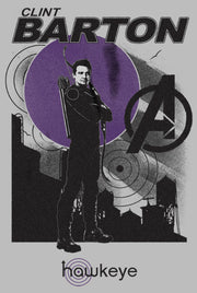 Men's Marvel Hawkeye Clint Barton Portrait  Adult T-Shirt