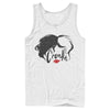 Men's Cruella Red Lips Logo  Adult Tank Top