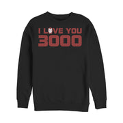 Men's Marvel Love You 3000 Stark Helmet  Adult Sweatshirt