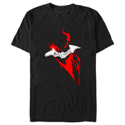 Men's The Batman Artistic Red & White Graffiti  Adult T-Shirt