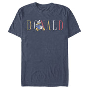 Men's Mickey & Friends Donald Duck Colorful Text  Adult T-Shirt