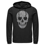 Men's Lost Gods Lace Print Heart Skull  Adult Pull Over Hoodie