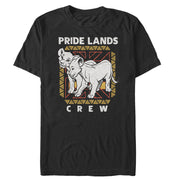 Men's Lion King Simba & Nala Pride Lands Crew  Adult T-Shirt