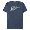 Men's General Motors Cadillac White Text Distressed  Adult T-Shirt