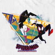 Men's Marvel Spider-Man: Across the Spider-Verse Miles Morales and Spider Gwen Logo  Adult T-Shirt