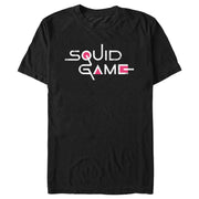 Men's Squid Game Distressed Logo Black  Adult T-Shirt