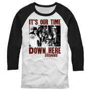 Men's The Goonies It's Our Time Down Here  Adult Baseball Tee