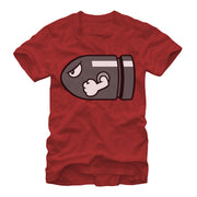 Men's Nintendo Mario Bullet Bill  Adult T-Shirt