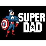 Men's Marvel Super Dad Cartoon Captain America  Adult T-Shirt