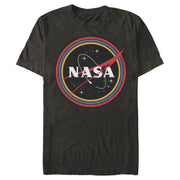 Men's NASA Galaxy In Rainbow Circles  Adult T-Shirt