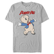 Men's Looney Tunes Porky Pig Pose  Adult T-Shirt