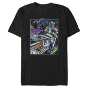 Men's Star Wars Speed Stripe Character Collage  Adult T-Shirt