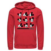 Men's Mickey & Friends Facial Expressions  Adult Pull Over Hoodie