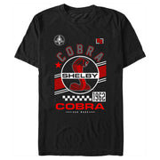 Men's Shelby Cobra 1962 Red and White Logo  Adult T-Shirt