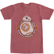 Men's Star Wars The Force Awakens BB-8 Join the Resistance  Adult T-Shirt