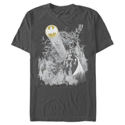 Men's Batman Signal in the Sky  Adult T-Shirt