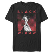 Men's Marvel Black Widow Gradient Pose  Adult T-Shirt