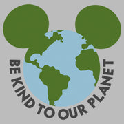 Men's Mickey & Friends Be Kind to Our Planet Mickey Mouse Logo  Adult T-Shirt