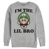 Men's Nintendo Luigi Little Brother  Adult Sweatshirt