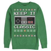 Men's Nintendo Ugly Christmas NES Classic Controller  Adult Sweatshirt