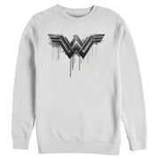 Men's Zack Snyder Justice League Wonder Woman Silver Logo  Adult Sweatshirt