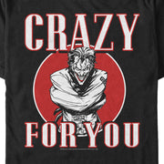 Men's Batman Valentine's Day Joker Crazy For You  Adult T-Shirt