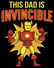 Men's Marvel This Dad is Invincible Cartoon Iron Man  Adult Pull Over Hoodie