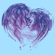 Men's Avatar: The Way of Water Neytiri and Jake Sully Watercolor Heart  Adult T-Shirt