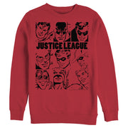 Men's Justice League Vintage Hero Panels  Adult Sweatshirt