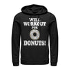 Women's CHIN UP Will Work Out For Donuts  Adult Pull Over Hoodie