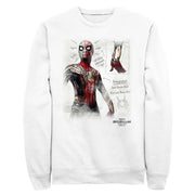 Men's Marvel Spider-Man: Now Way Home Integrated Suit Sketch  Adult Sweatshirt