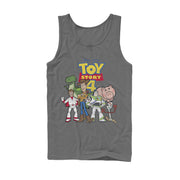 Men's Toy Story Character Logo Party  Adult Tank Top