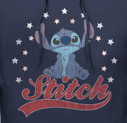 Men's Lilo & Stitch Red, White, and Blue Stars  Adult Pull Over Hoodie