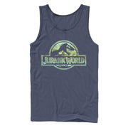 Men's Jurassic World Logo Tie Dye Print  Adult Tank Top