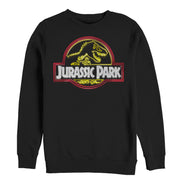 Men's Jurassic Park Neon T Rex Logo  Adult Sweatshirt