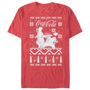 Men's Coca Cola Ugly Christmas Polar Bear  Adult T-Shirt