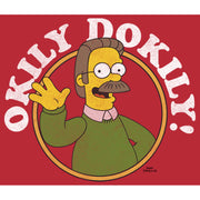 Men's The Simpsons Ned Flanders Okily Dokily  Adult Pull Over Hoodie