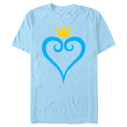 Men's Kingdom Hearts 1 Blue Heart  Adult T-Shirt