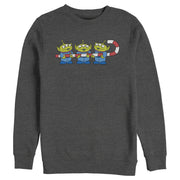 Men's Toy Story Little Green Men Candy Cane  Adult Sweatshirt