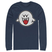 Men's Nintendo Mario Boo Ghost  Adult Long Sleeve Shirt