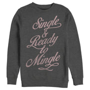 Men's Lost Gods Single & Ready to Mingle  Adult Sweatshirt