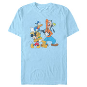 Men's Mickey & Friends Laughing Crew  Adult T-Shirt