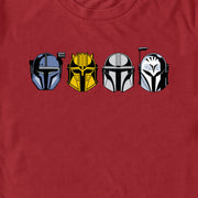 Men's Star Wars: The Mandalorian Helmet Line Up  Adult T-Shirt