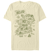 Men's Lost Gods St. Patrick's Day Map of Ireland  Adult T-Shirt